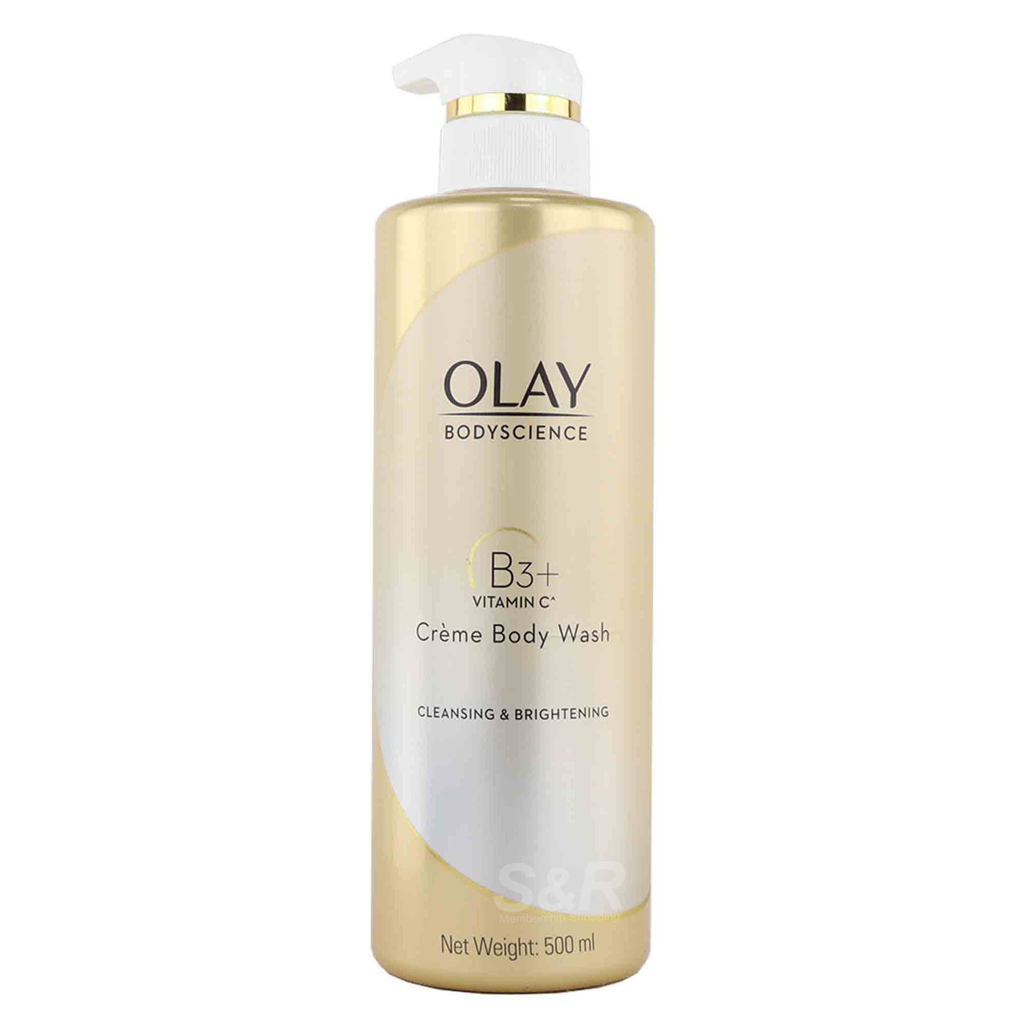 Olay Bodyscience Cleansing & Brightening Cremé Body Wash 500mL